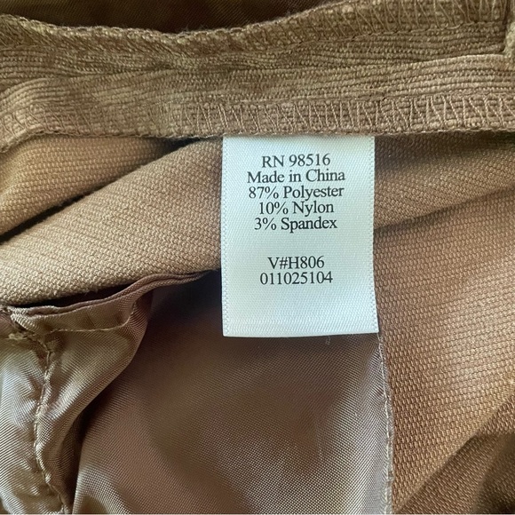 Coldwater Creek Velvet Wide Leg Trousers Size 16 Brown - Picture 6 of 6